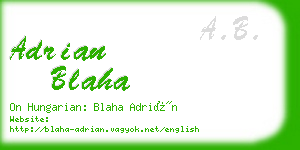 adrian blaha business card